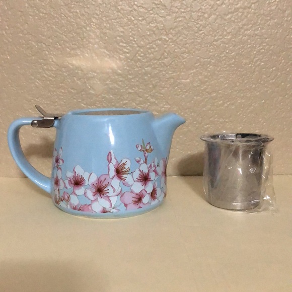 Alfred Kitchen Alfred Ceramic And Stainless Steel Teapot 2 Oz 59 Ml